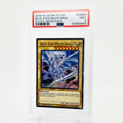 PSA 9 Blue-Eyes White Dragon MVP1-EN055 1st Edition YUGIOH D.S.O.D. Movie Pack-image