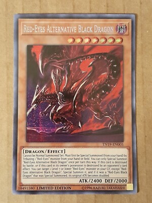 YuGiOh Red-Eyes Alternative Black Dragon TN19-EN005 Limited Edition NM See Pics-image