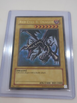 YuGiOh Red-Eyes B. Dragon SDJ-001/ Played/ Vintage -image
