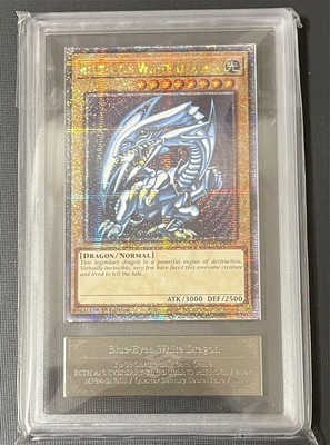 Ars10 Blue Eyes White Dragon 25Th English Quisik Yu -Gi -Oh Psa-image