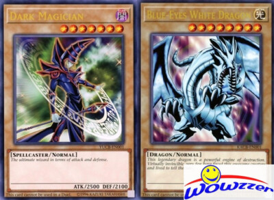 Yugioh Jumbo Oversized 2 Card Set - Blue-Eyes White Dragon & Dark Magician MINT-image
