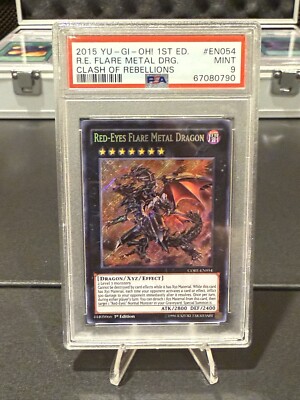 Red-Eyes Flare Metal Dragon CORE-EN054 Clash of Rebellions 1st Ed - PSA 9 Mint-image