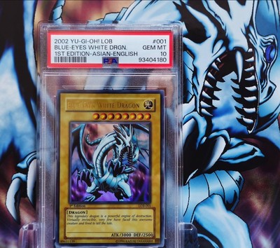 2002 Yu-Gi-Oh! AE Blue-Eyes White Dragon LOB-001 1st Edition PSA 10 POP 30! 🤯-image