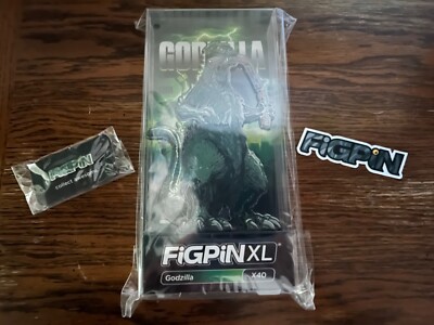 ECCC 2020 Godzilla FiGPiN XL X40 GITD LE 750/Godzilla FiGPiN Logo Pin & Sticker-image