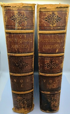 Picturesque America Vol 1 & 2, Bryant, 1872-4, Acceptable, Good Value! -image