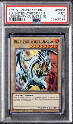 2021 YU-GI-OH! LEGEND DUELISTS: SEASON 2 1ST ED BLUE-EYES WHITE DRAGON PSA 9-image