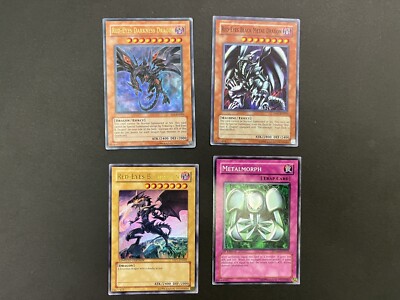 Yugioh Red-Eyes Black Dragon Metal Dragon Darkness Dragon Metalmorph Set Limited-image
