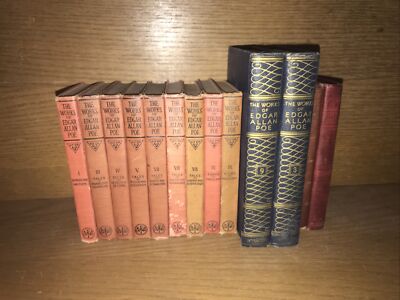 13 Random Old Edgar Allan Poe Volumes! Not Complete Some Duplicates Works Set-image