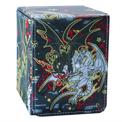 Yu-Gi-Oh! Blue-Eyes White Dragon Boxed Card Toy Card Box Leather Storage Box-image