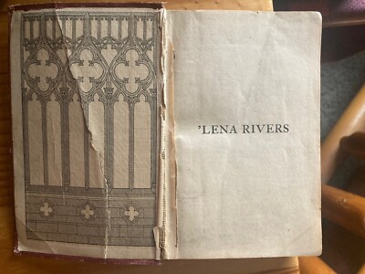 1923 Vintage Lena Rivers by Mary J Holmes Leather Bound Book 6.5