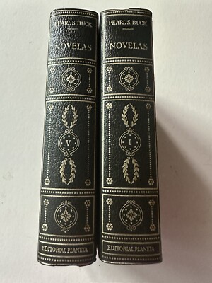 Pearl S. Buck Novelas – 2 Vol Set – Editorial Planeta, Leather Bound, 1975 Spain-image