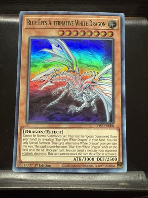 Yugioh! Blue-Eyes Alternative White Dragon (Green) - LDS2-EN008 - Ultra Rare - 1-image