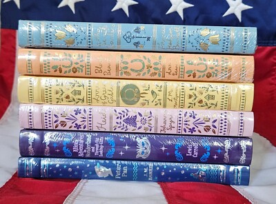 Set 6 Bonded Leather Hardcover Children Books Secret Garden Black Beauty Peter P-image