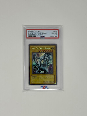 PSA 8 Blue-Eyes White Dragon BPT-009 2003 Collectors Tin-image