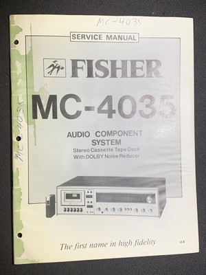 Fisher MC-4035 Service Manual Audio Component System Original-image