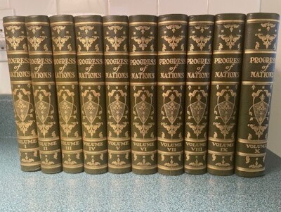 Progress of Nations Signed 1st Edition Complete 10-Volume Set-image