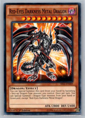 Red-Eye Darkness Metal dragon Yugioh! Yu-Gi-Oh! TCG 1st Edition #SR02-EN009-image
