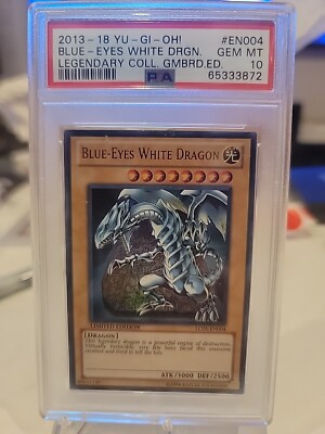 PSA 10 2013 YUGIOH LEGENDARY COLLECTION GMEBOARD ED BLUE-EYES WHITE DRAGON EN004-image
