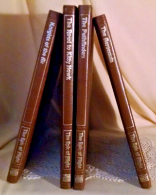 TIME LIFE BOOK SET 4 EPIC OF FLIGHT 1980 1ST LEATHER KNIGHTS KITTY HAWK AERONAUT-image