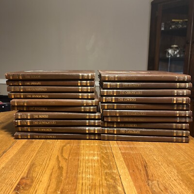 Vintage Time Life The Old West Set Of 19 Volumes Faux Leather Hardback Covers -image