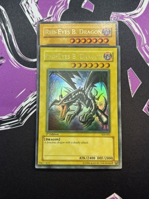 Yugioh Red-Eyes B. Dragon SDJ-001 Ultra Rare 1st Edition NM/MINT FADED-image