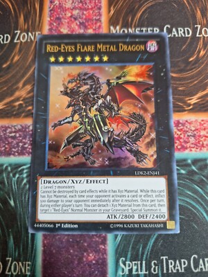 Yu-Gi-Oh! TCG Red-Eyes Flare Metal Dragon LDK2-ENJ41 Ultra Rare 1st Edition NM-image
