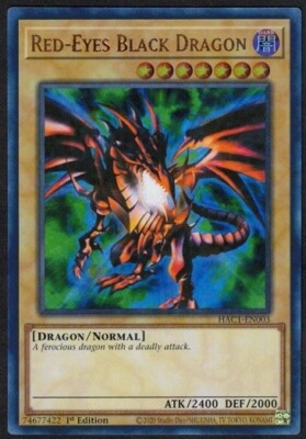 Yugioh Red-Eyes Black Dragon HAC1-EN003 Duel Terminal Ultra Rare 1st Ed - NM-image
