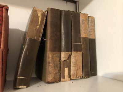 Set Of 6 Antique Sir Walter Scott Books, 1860 Adam And Charles Black Antiquarian-image