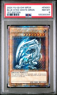 2024 YU-GI-OH! MP24-25TH ANV TIN: DUELING MIRRORS BLUE-EYES WHITE DRAGON PSA 8-image