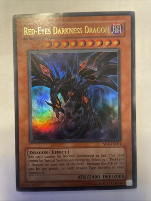Yugioh RED-EYES DARKNESS DRAGON Ultra Rare SD1-EN001 LP-image