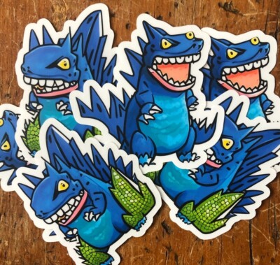 Monster Art Godzilla Stickers Waterproof  Multi Colours Kaiju Car, Truck Laptop-image