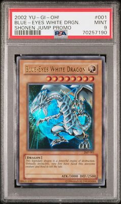 2002 YU-GI-OH! SHONEN JUMP PROMO #001 BLUE-EYES WHITE DRAGON PSA 9-image
