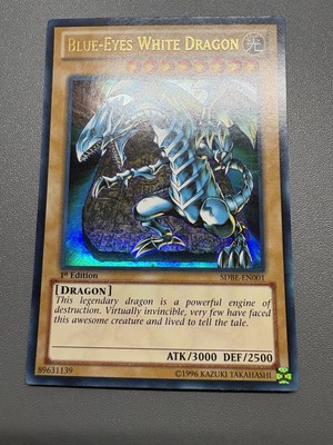 Yu-Gi-Oh! Blue-Eyes White Dragon Ultra Rare 1st Edition SDBE-EN001 LP-image