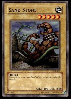 Konami Yugioh The Legend of Blue Eyes White Dragon Sand Stone #LOB-109-image