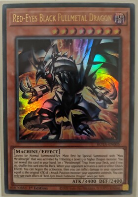 YuGiOh Red-Eyes Black Fullmetal Dragon Ultra Rare 1st Edition ROTA-EN005-image