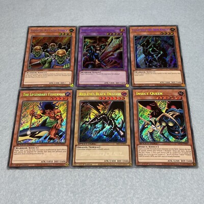 Yugioh Joey Wheeler Secret Rare 6 Card Set Red Eyes Black Dragon Flame Swordsman-image