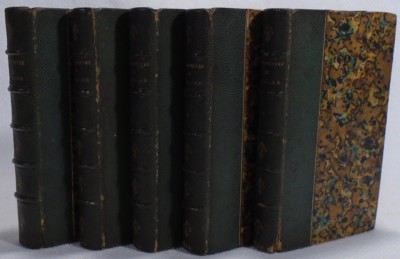 VOLTAIRE -- Oeuvres -- 1844 -- SMALL LEATHER SET in French FINE BINDINGS-image