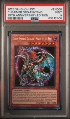 PSA 9 Yu-Gi-Oh! Chaos Emperor Dragon- Envoy of the End IOC-EN000 25th ANV ED-image