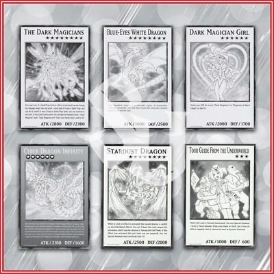 BLUE-EYES WHITE DRAGON, DARK MAGICIAN GIRL | 6 OVERSIZED GIANT Yu-Gi-Oh! CARDS🔥-image