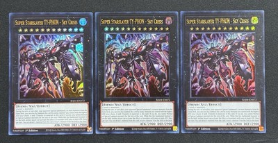 2025 YUGIOH RA04 ULTRA RARE SUPER STARSLAYER TY PHON SKY CRISIS X3 NM SET-image