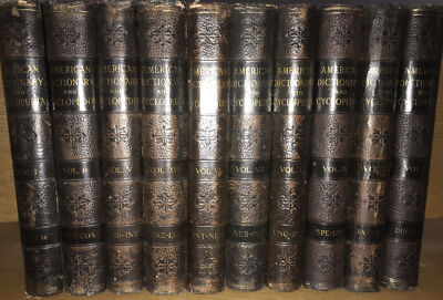 AMERICAN DICTIONARY ENCYCLOPEDIA Folio MASSIVE SET 1899 10Vol Only/ Not complete-image