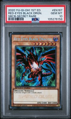 2020 YU-GI-OH! SPEED DUEL: BATTLE CITY BOX #EN167 RED-EYES BLACK DRAGON PSA 10-image