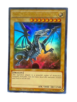 Yugioh Blue-Eyes White Dragon JMPS-EN002 Ultra Rare Limited Edition LP-image