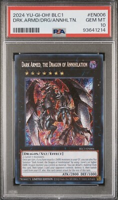 2024 PSA 10 YUGIOH BATTLES OF LEGEND BLC1 DARK ARMED DRAGON OF ANNIHILATION 🔥-image
