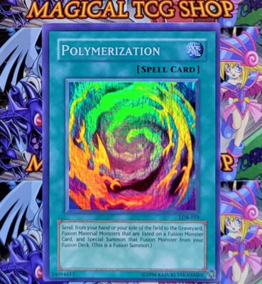 Yugioh Polymerization Legend of Blue-Eyes White Dragon Super Rare LOB-059 NM-image
