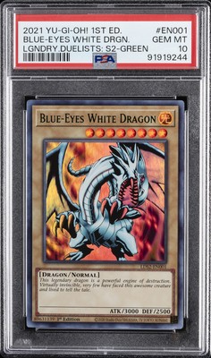 2021 YU-GI-OH! LEGEND DUELISTS: SEASON 2 #EN001 BLUE-EYES WHITE DRAGON PSA 10-image