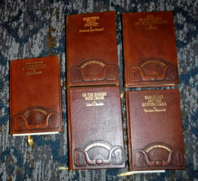 Mountains & Molehills, TEXAS , PLAINS, CLASSICS OLD WEST SET 5 BOOK SET  LEATHER-image
