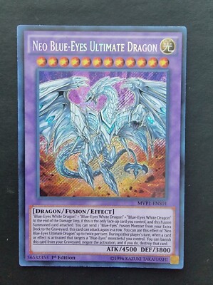 YUGIOH! Neo Blue-Eyes Ultimate Dragon MVP1-ENS01 Secret Rare 1st Edition NM-image