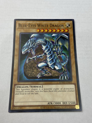 Yugioh Blue-eyes White Dragon Sdwd-en002 Blue Eyes White Destiny (misprint)-image