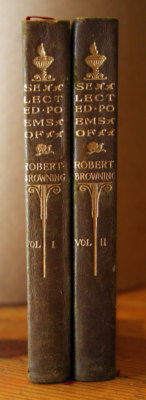 Selections from Poetical Works of ROBERT BROWNING 2 Volume Leather Antique Set-image